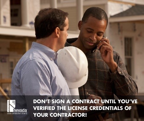 Don't sign a contract until you've verified the license credentials of your contractors!